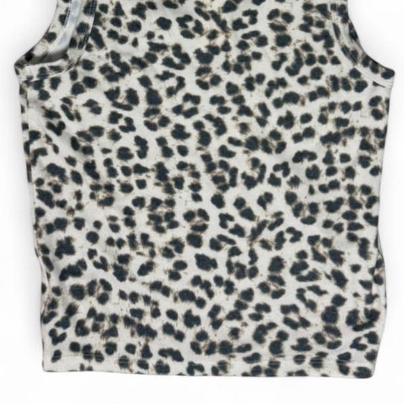 Z Supply Luxe Leopard Print Scoop Neck Cozy Tank Top NWT Small Y2K Loungewear - Picture 6 of 7